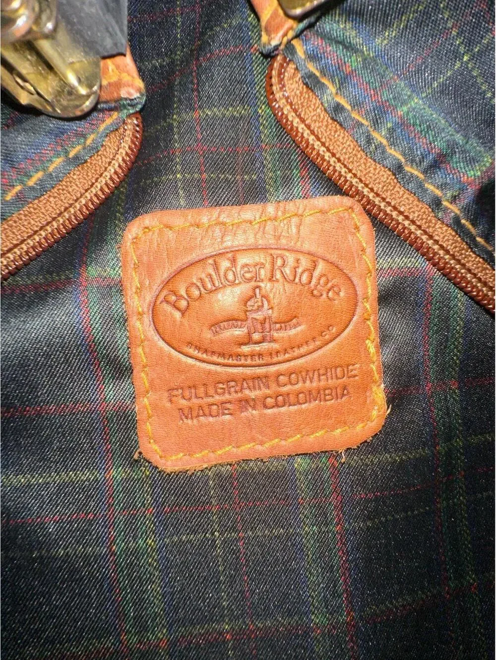 Vintage Boulder Ridge Full Grain Cowhide Garment Bag Leather